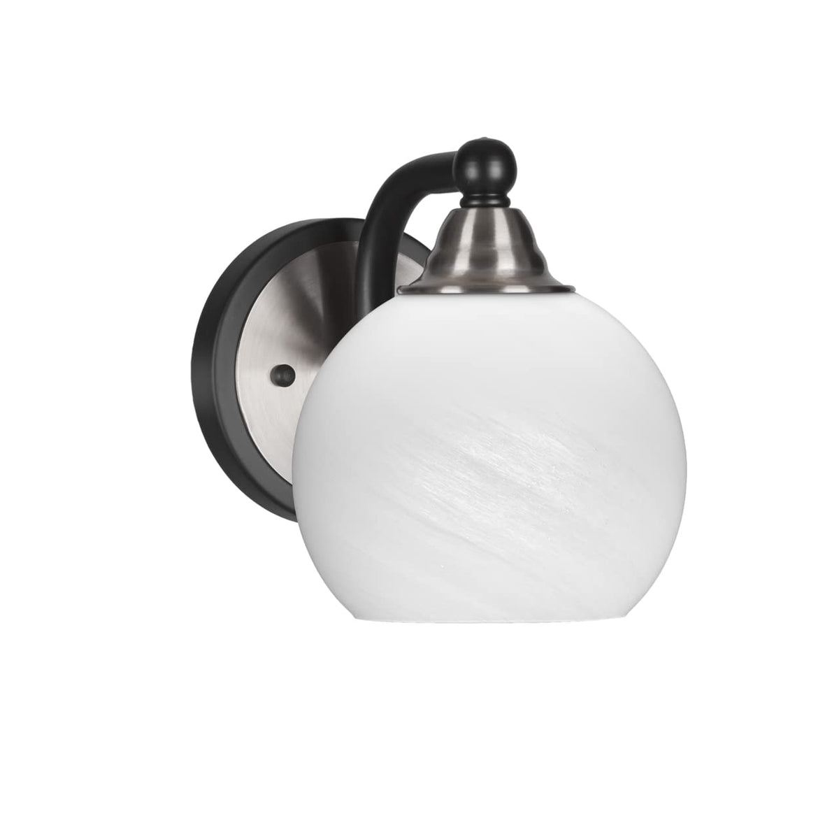 Toltec Lighting Paramount 1 Light Wall Sconce In Matte Black & Brushed Nickel (3421-Mbbn-4101)