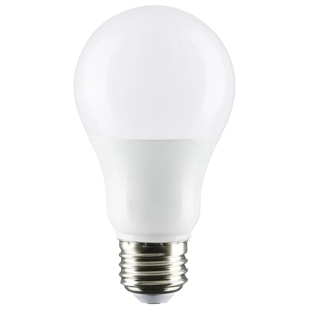 Satco 8.8-Watt LED E26 Light Bulbs, 3000K, 25000 Hour Rating, Dimmable, 6 Pack