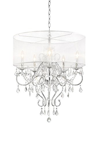 Ok Lighting Ok-5153H 31.5&quot; H Evangelia Ceiling Lamp, White