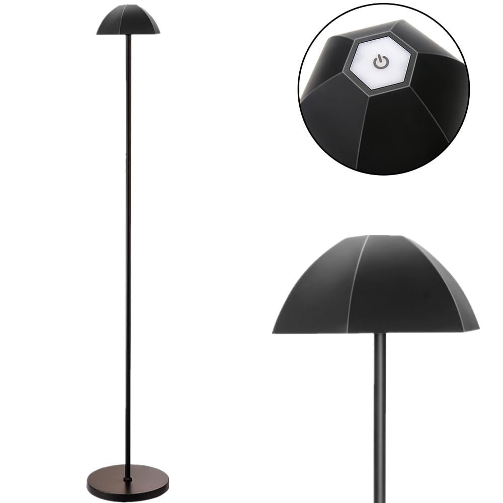 NOTOC LED Cordless Floor Lamp, Adjustable Height, Waterproof, Black, Model LDD-01, Ideal for Outdoor and Indoor Use