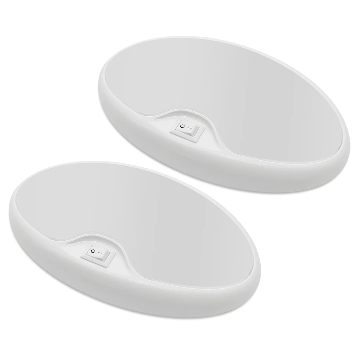 Dream Lighting Rv Interior Led Lights 12 Volt Ceiling Light With Switch For Rv Camper Trailer 6Inch Oval Pancake Light, 4.5 Watt