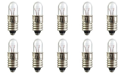 CEC Industries 1768 Bulbs, 6V 1.2W, E5.5 Base, T-1.75 Shape, Box of 10