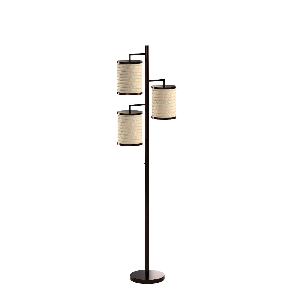 Brightech Liam Floor Lamp, Great Living Room D?Or, Tall Tree Lamp For Offices, Asian Lantern Shade Lamp For Living Rooms, Standi