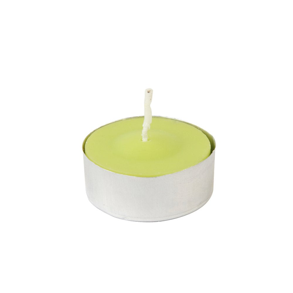 Zest Candle 100-Piece Tealight Candles, Lime Green Citronella