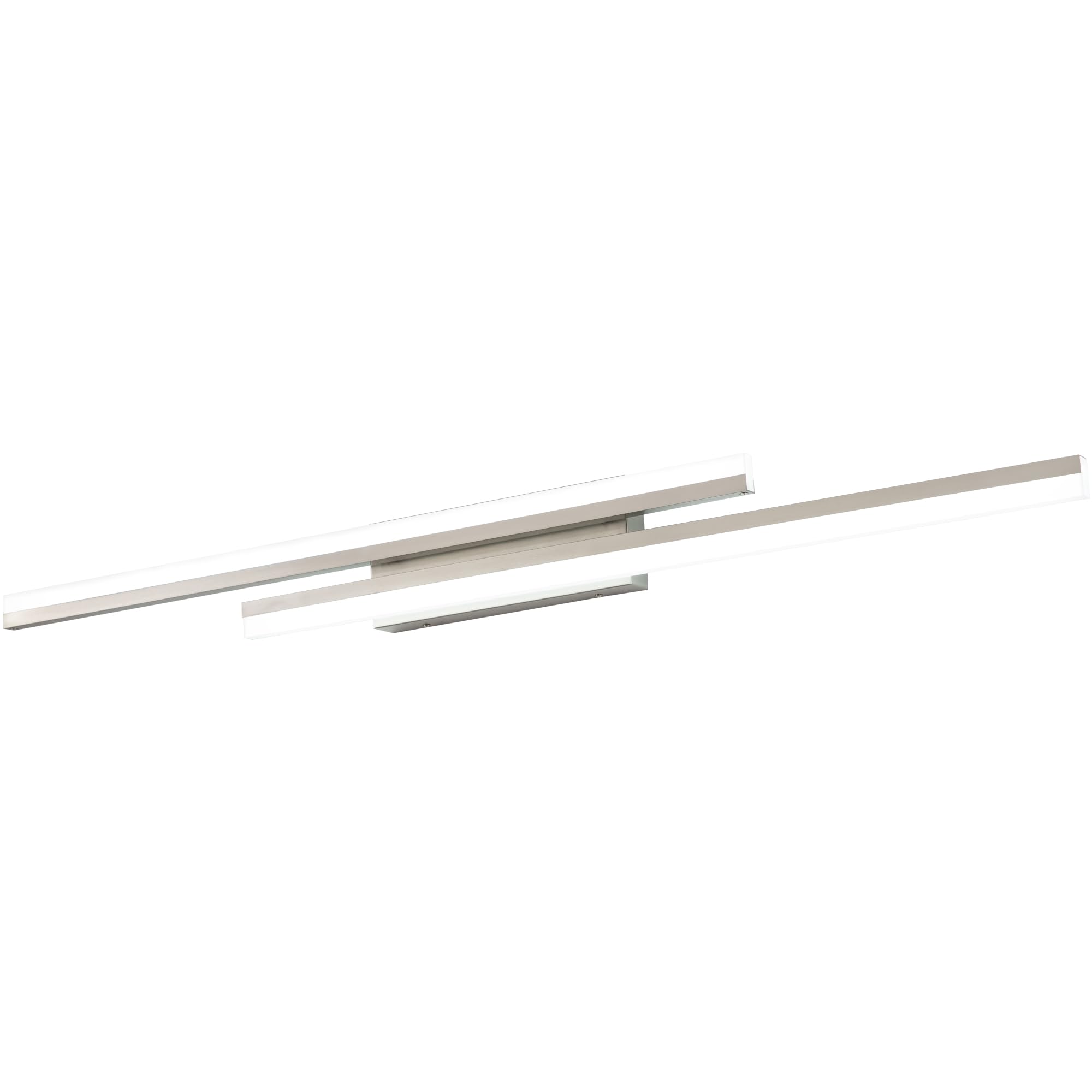 PRESDE 48inch Modern LED Bathroom Vanity Light Fixture Over Mirror Brushed Nickel Metal Cold White 6000K Model d7481c30