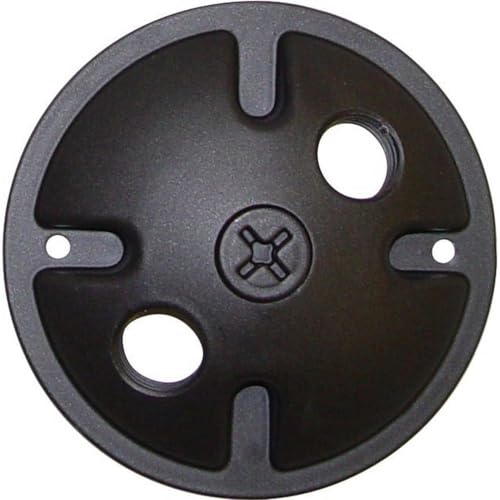 Nuvo Lighting Sf76/666 Two Light Die Cast Aluminum Durable Outdoor Landscape Lighting Security Flood Mounting Plate, Dark Bronze