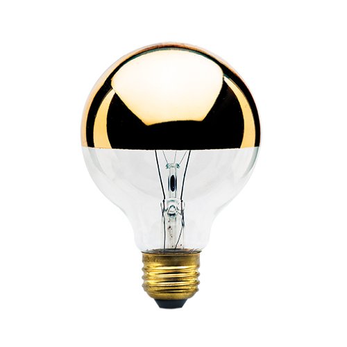 Bulbrite 40G25Hg 40-Watt G25 Globe Bulb, Half Gold, Medium Base, 12 Bulbs