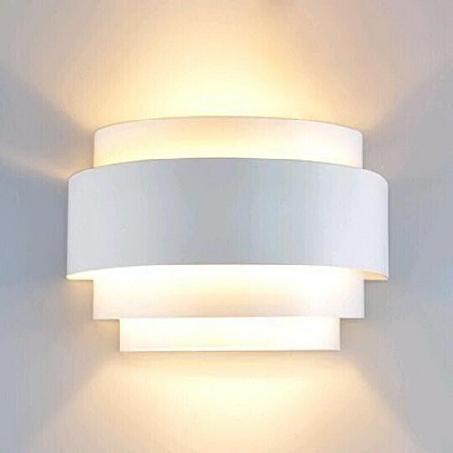 Lightinthebox Modern Wall Sconce Set Of 2 Indoor Wall Light Fixture Half Moon Metal Wall Lamp White For Stair Hallway Home Theat