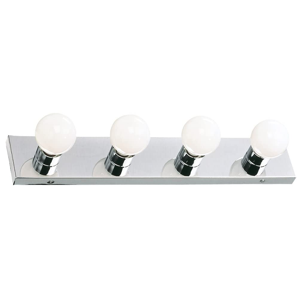 Design House 500892 4-Light Vanity Light, Polished Chrome, Steel, 24in