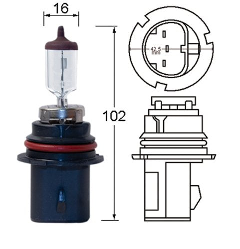 Hella H71070387 Optilux Xb Series Hb5 9007 Xenon White Halogen Bulbs, 12V, 100/80W, 2 Pack