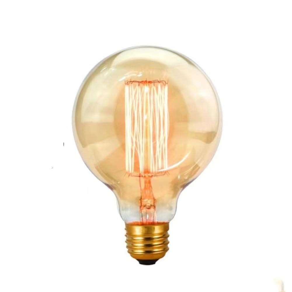 Bulb E27 220V 40W A19 A60 T10 T45 T185 ST64 G80 G95 Filament Incandescent Bulb (Color: T10 Filament)(G95 Filament)