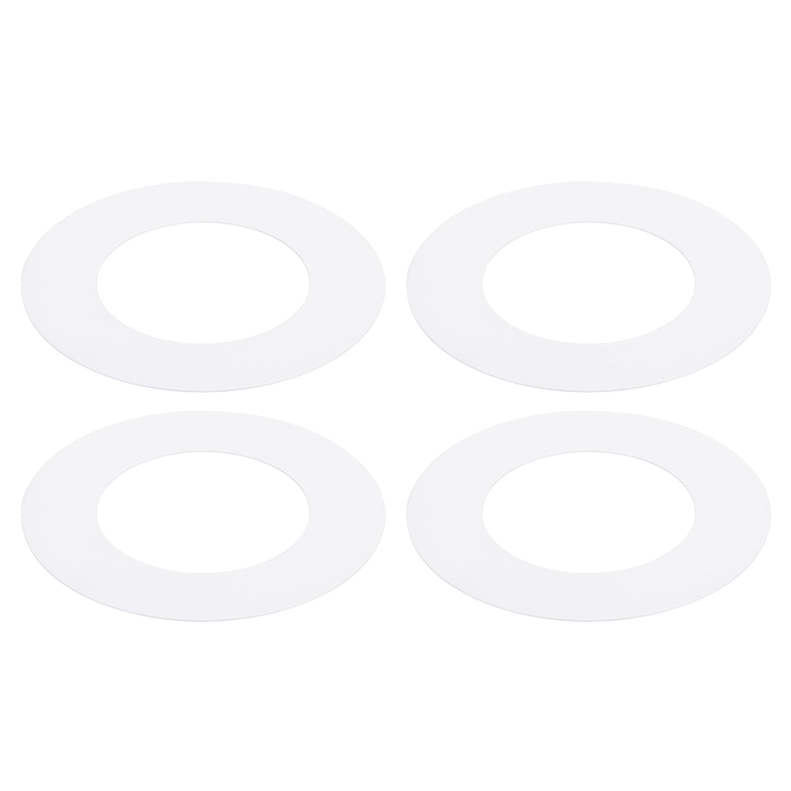 Awclub White Goof Trim Ring For 3 Inch Recessed Cans Downlights For Ceiling Light Fixtures, 4 Pack 3.2-Inch Inner Diameter, 4.5-Inch Outer Diameter, Steel Construction