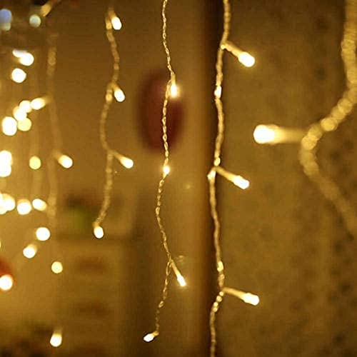 Dopheuor Icicle Fairy Lights 400Led 32.8Ft 75Drops 8 Modes Waterproof String Lights For Outdoor Eaves Curtain Christmas Trees Pa