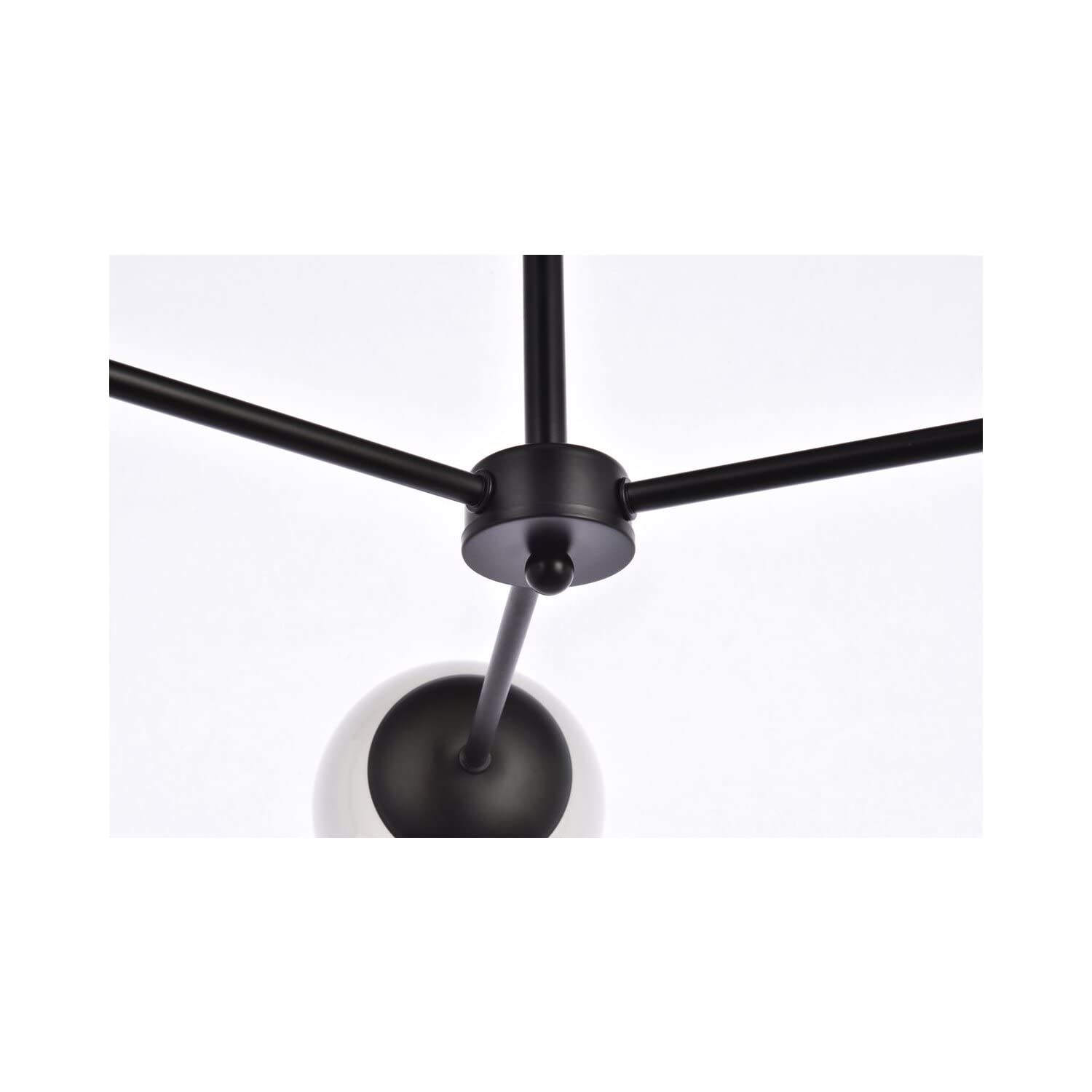 Living District Briggs 3-Light Mid-Century Metal Pendant in Black and White