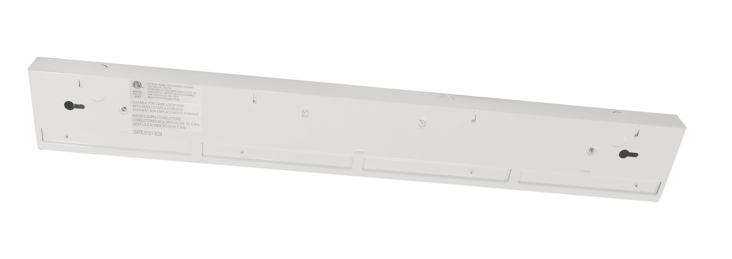 HOMEnhancements 33-Inch Dimmable Under Cabinet LED Light, Hardwired, Color Selectable Soft White/ Bright White/ Daylight White, White Finish
