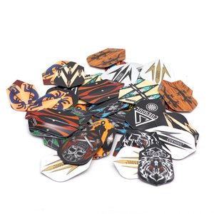 CUESOUL Slim Dart Flights - 15 Sets, Mixed Shape, 45pcs, Polyester Material