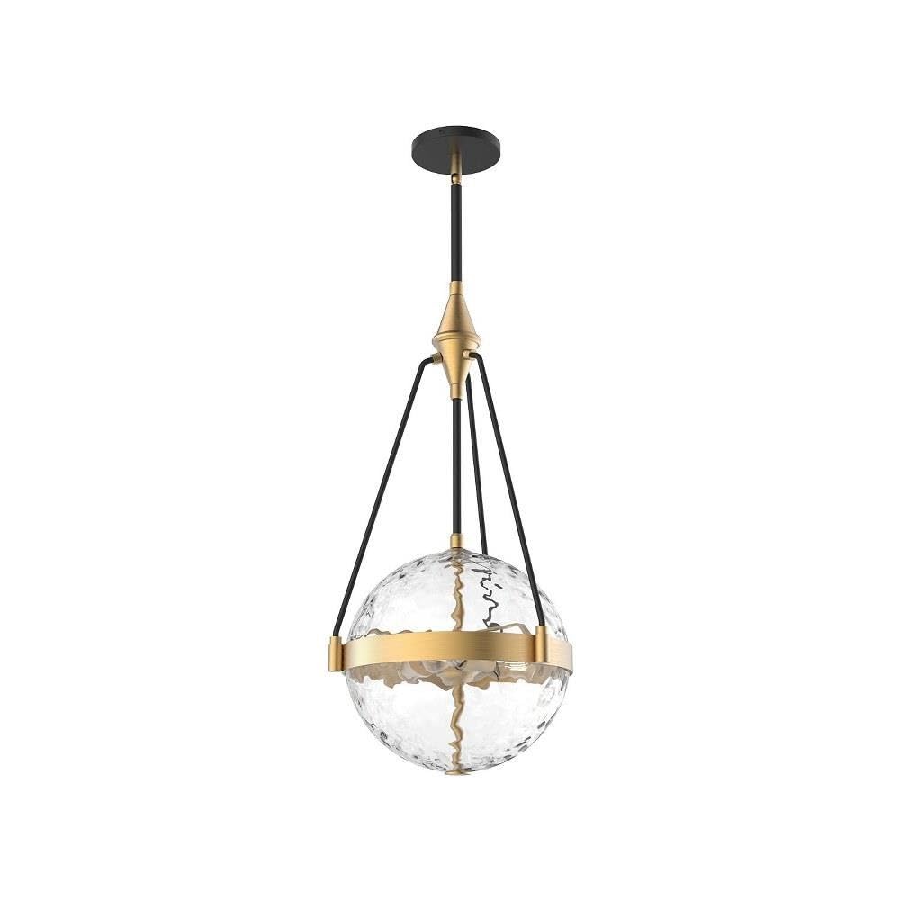 Alora Mood PD406414BGWC Harmony Pendant, Brushed Gold/White Cotton Fabric