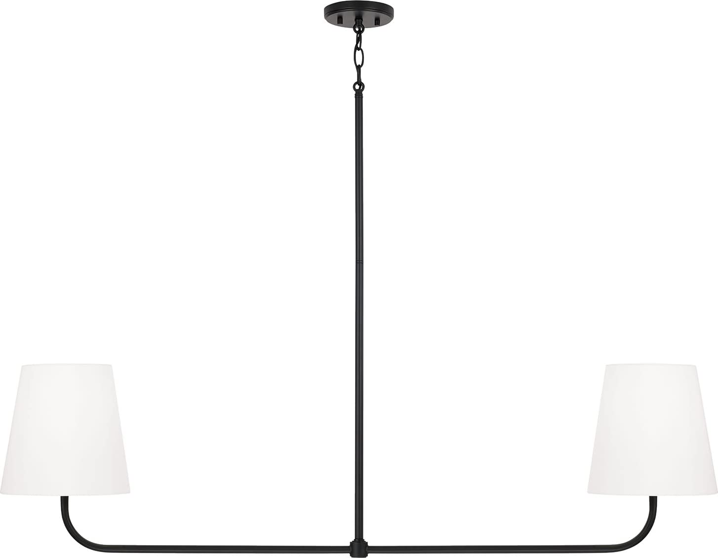Capital Lighting 849421MB Brody Transitional White Fabric Island Lights for Kitchen, 2-Light 200 Total Watts, 21 H x 50 W, Matte