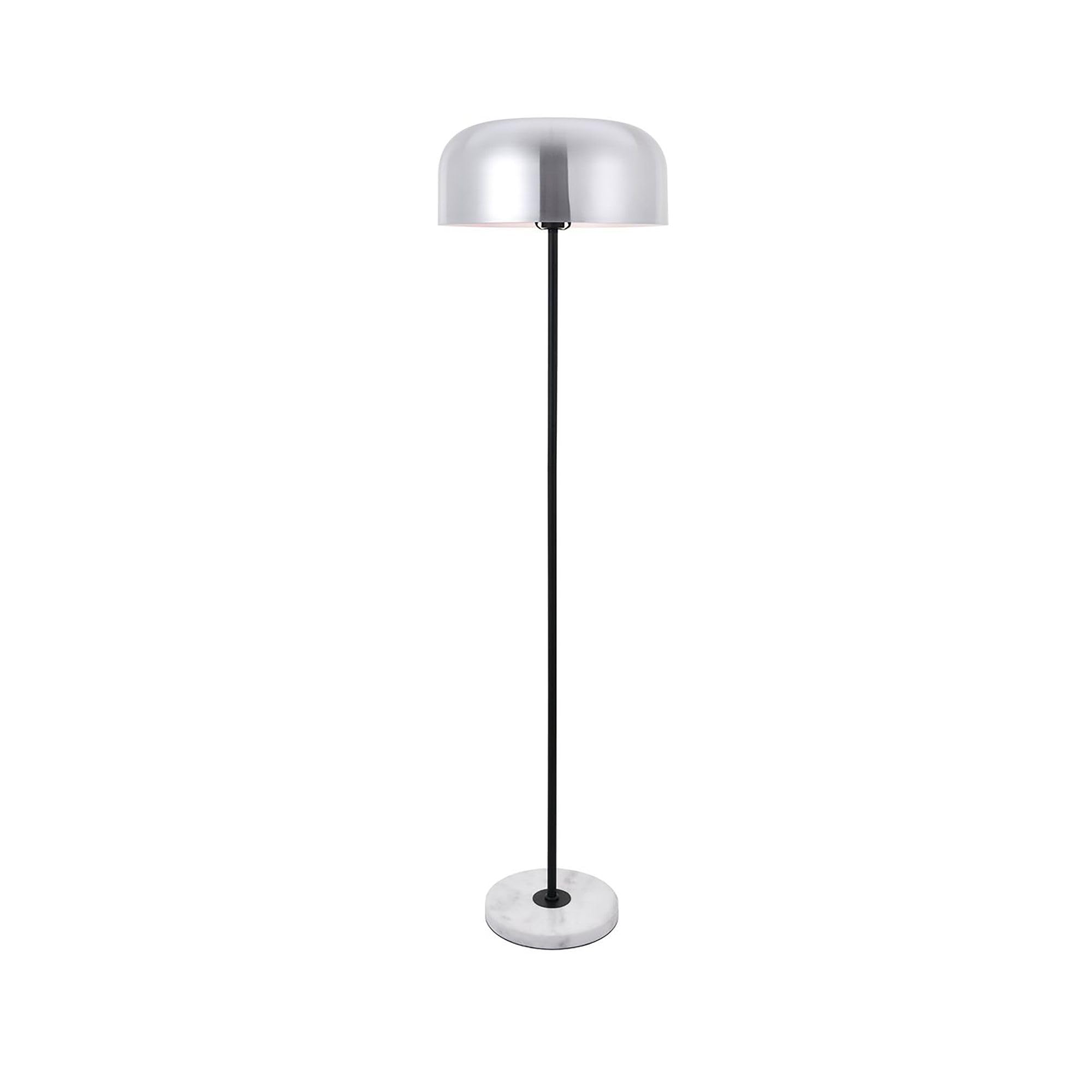 Living District Indoor Modern Home Decor Bright Exemplar 1 Light Brushed Nickel Floor lamp