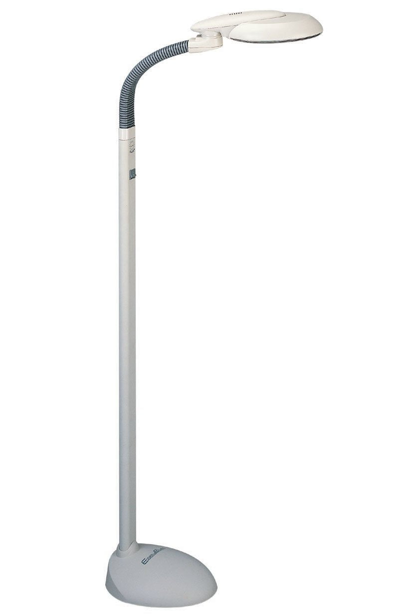 Spt Easyeye Floor Lamp With Ionizer, 4 Tubes, Adjustable Goose Neck, Gray