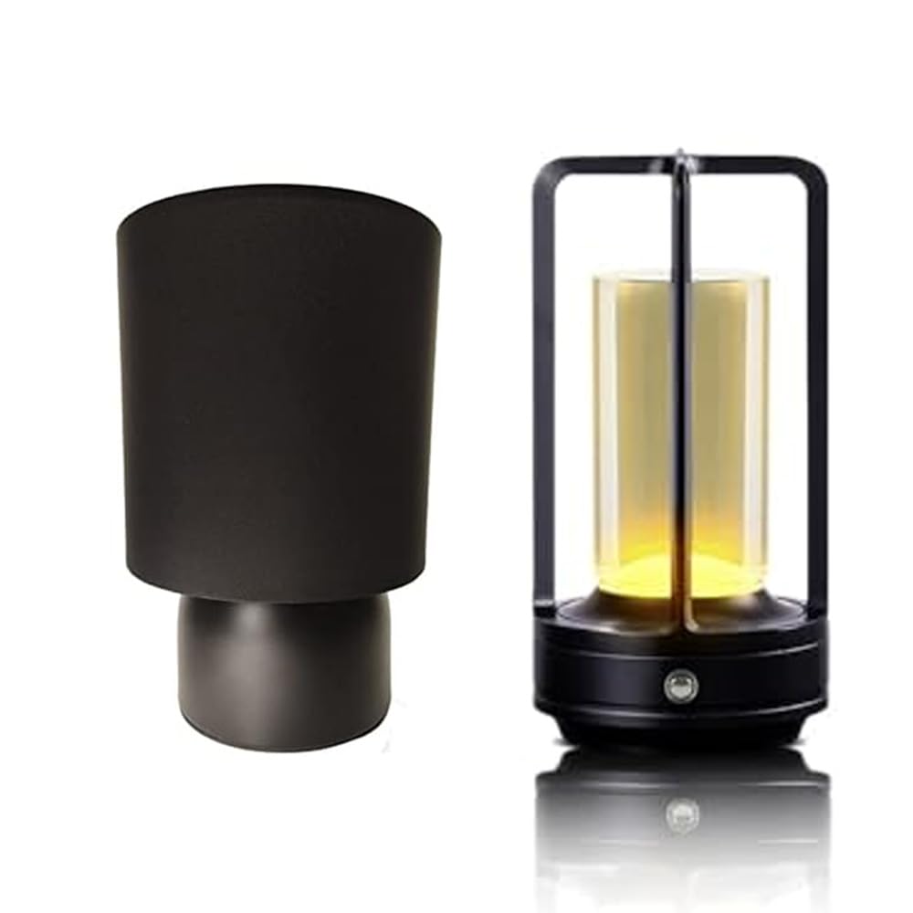 Hpufkot Portable Led Metal Table Lamp - 3 Level Brightness Touch Control Desk Lamps For Bedroom Nightstand, Rechargeable Battery