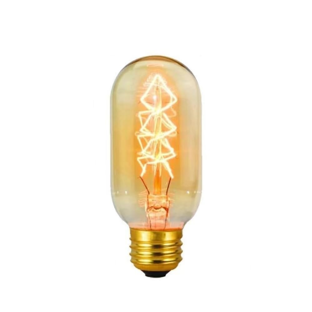 Bulb E27 220V 40W A19 A60 T10 T45 T185 ST64 G80 G95 Filament Incandescent Bulb (Color: T10 Filament)(T45 Spiral)