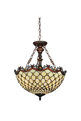 Meyda Home Indoor Decorative Lighting Accessories 18"W Diamond And Jewel Inverted Pendant