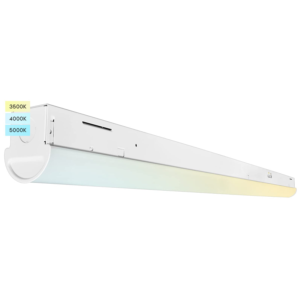 LUXRITE 4FT Slim LED Shop Light, 34W/38W/45W Adjustable, Up to 5940 Lumens, 3 Color Selectable 3500K-5000K, Linear Strip Light F