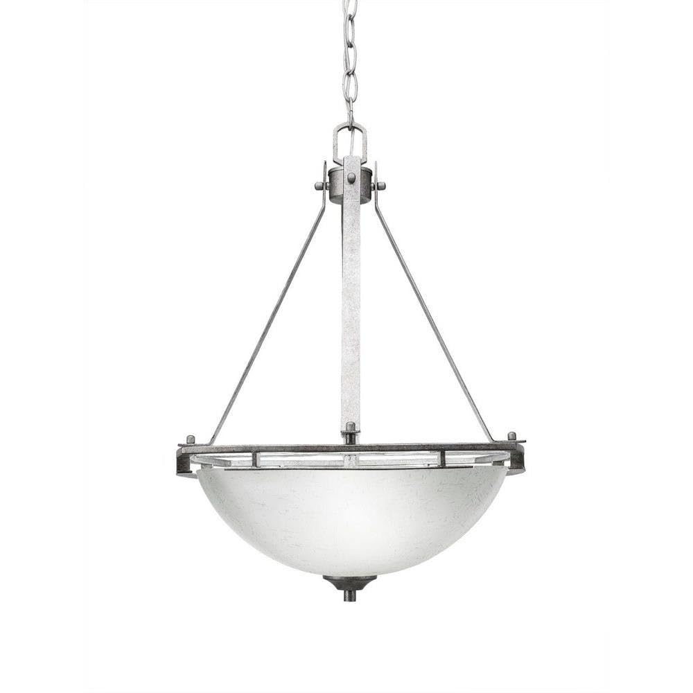 Toltec Lighting 322-As-463 Uptowne 3 Light Pendant White Muslin Glass