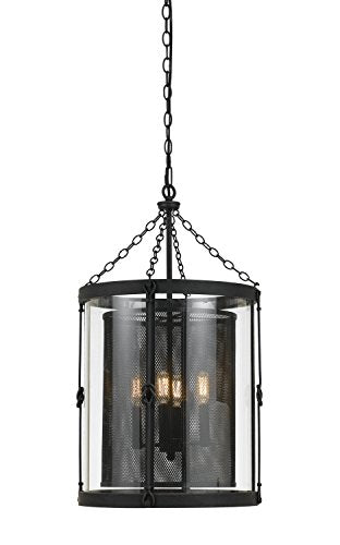 Cal Lighting Fx-3617-4 Restoration Four Light Chandelier From Westchester Collection In Bronze/Dark Finish, 17.00 Inches
