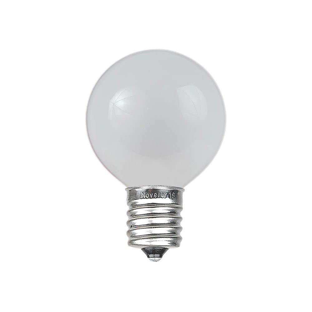 Novelty Lights G30 Globe Light Bulbs, 25 Pack, Satin Warm White, Glass Vintage Filament