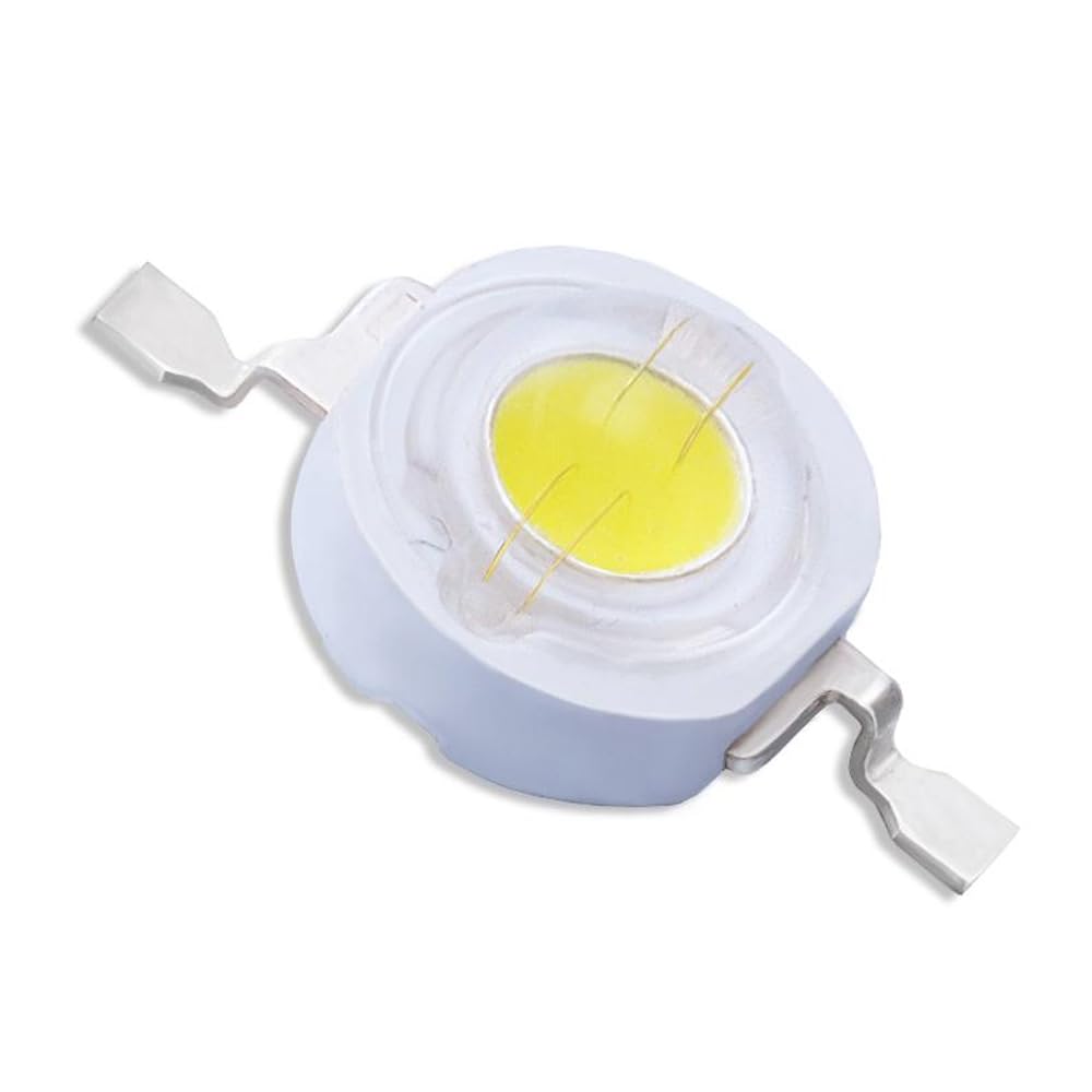 Ledguhon 10Pcs High Power Led Chip 3W High Cri White Super Bright Lamp Component Replacement Element Diy Lighting Project (700Ma