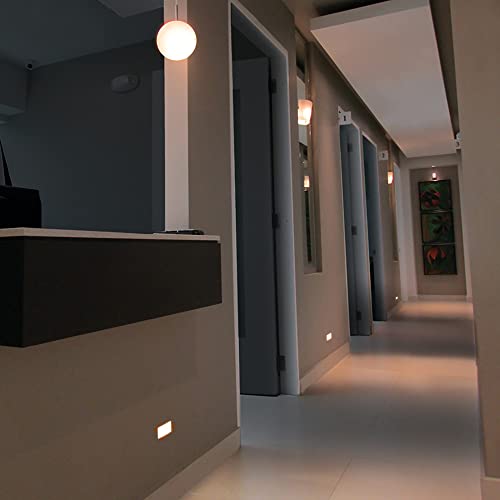 WAC Lighting LEDme Horizontal Trimless Step & Wall Light, 3000K Warm White, Silicone Rubber, Model WL-LED100TR-C-WT, White