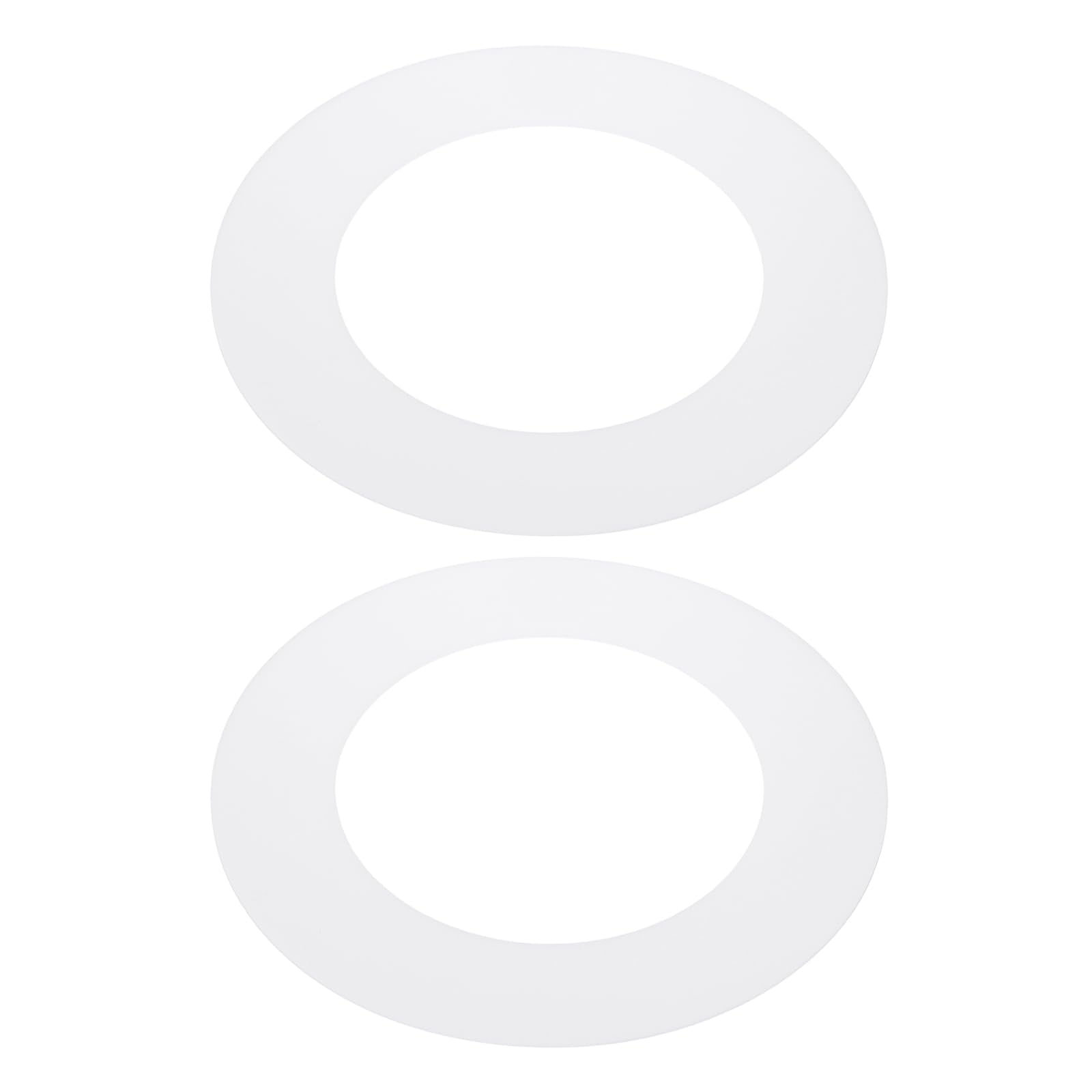 PATIKIL 4.3 ID 6.7 OD Plastic Trim Ring, 2 Pcs Ceiling Light Goof Rings Matte Circular Light Cover Lighting Fixture for Ceiling 