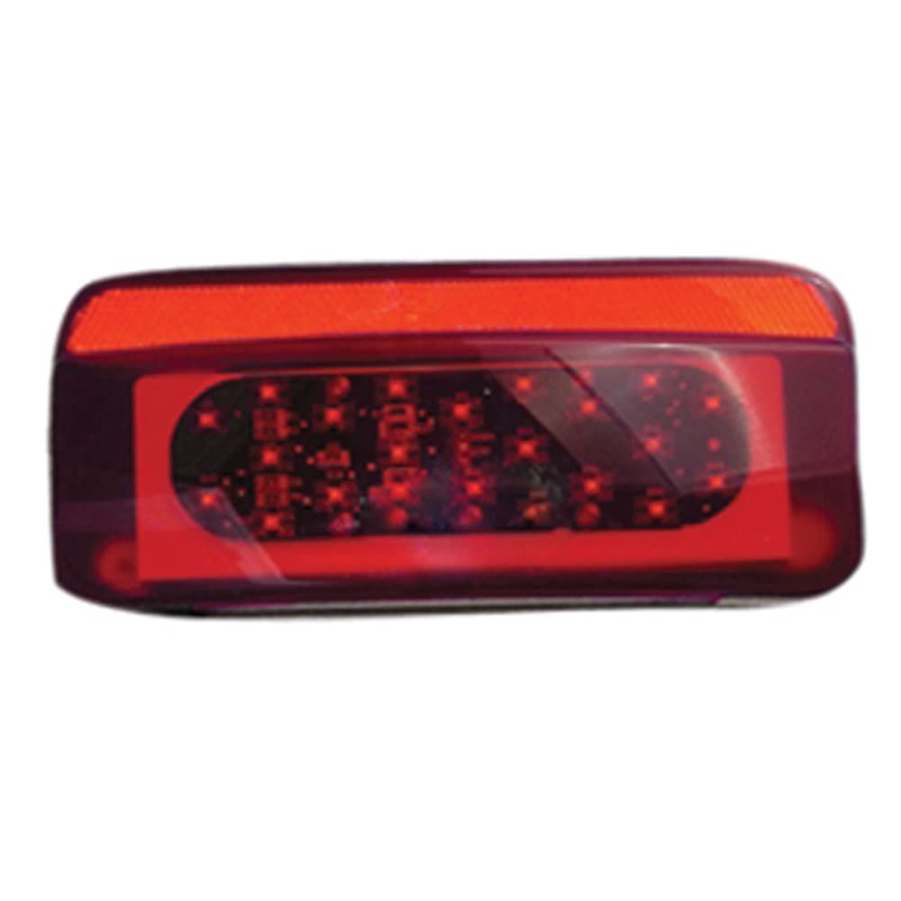 Fasteners Unlimited 003-81M1 Surface Mount Red Led Stop/Tail/Turn Light - Passenger, White Base