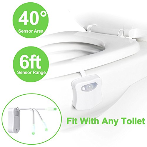 Bsashf 4 Pack Color Changing Toliet Night Light Motion Sensor Led Toilet Motion Activated Led Light Washroom Light Uv Slap Activ