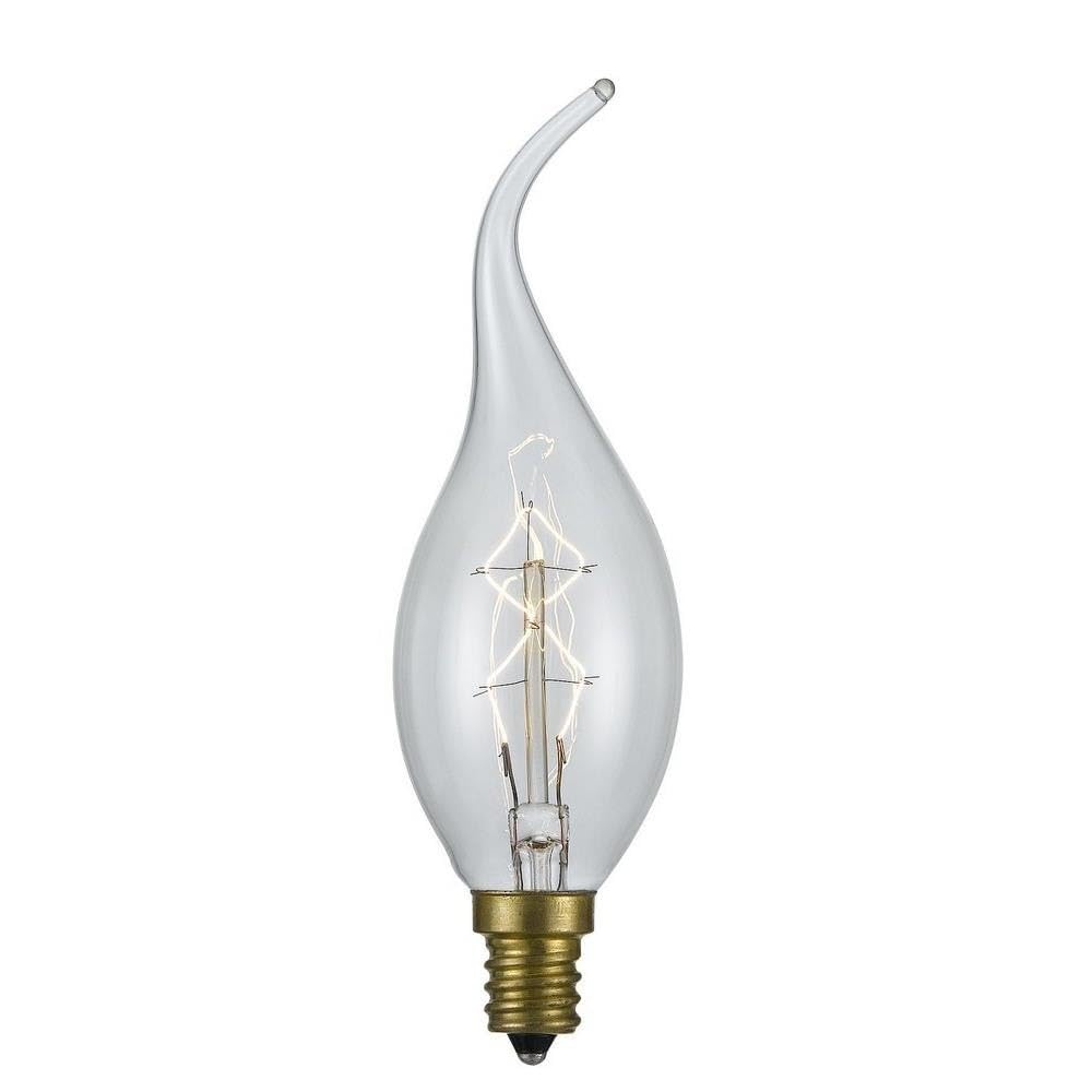 Cal Lighting Lb-7148-25W Candelabra Light Bulb From Edison Bulb Collection In Light Finish, 2.50 Inches
