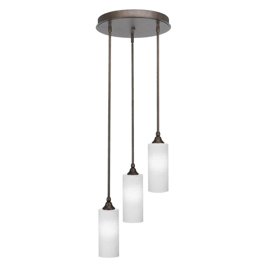 Empire 3 Light Cluster Pendalier in Bronze (2143-BRZ-4091)