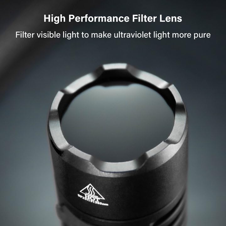 77Outdoor 365Nm Uv Flashlight - Rechargeable Black Light For Pet Stain Detection, Aluminum Body