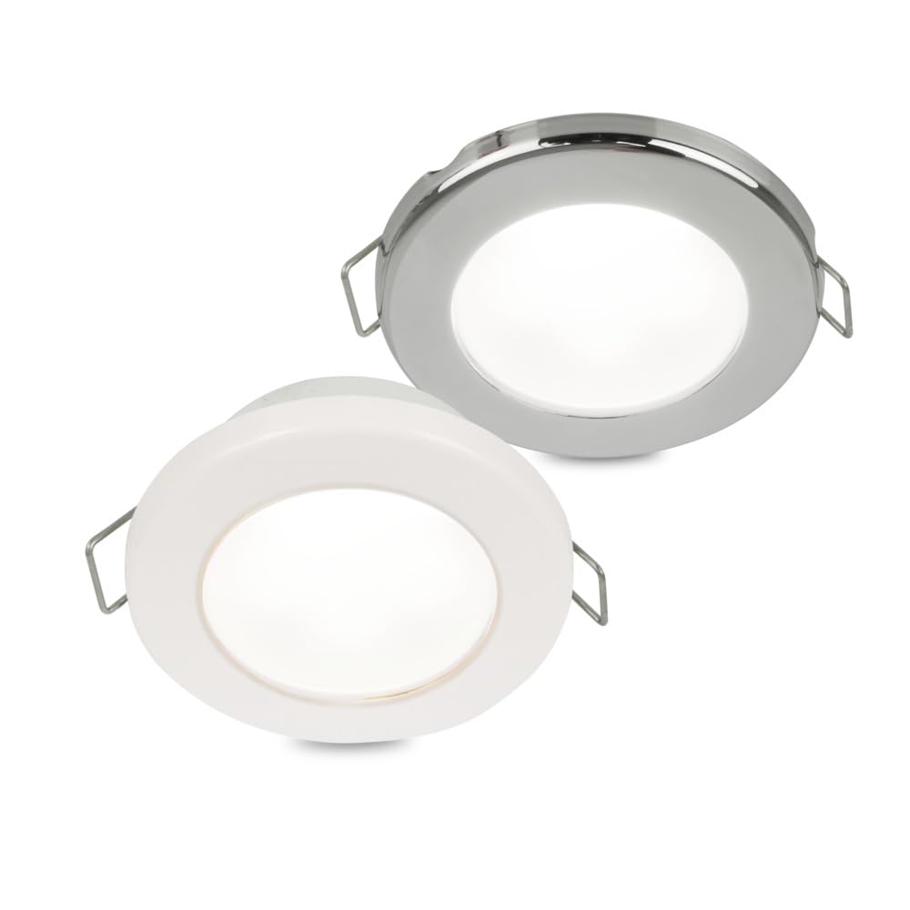 Hella Marine Euroled 75 Round Down Light - Warm White Led, 12V, Plastic Rim, Model 2Ja 958 109-511
