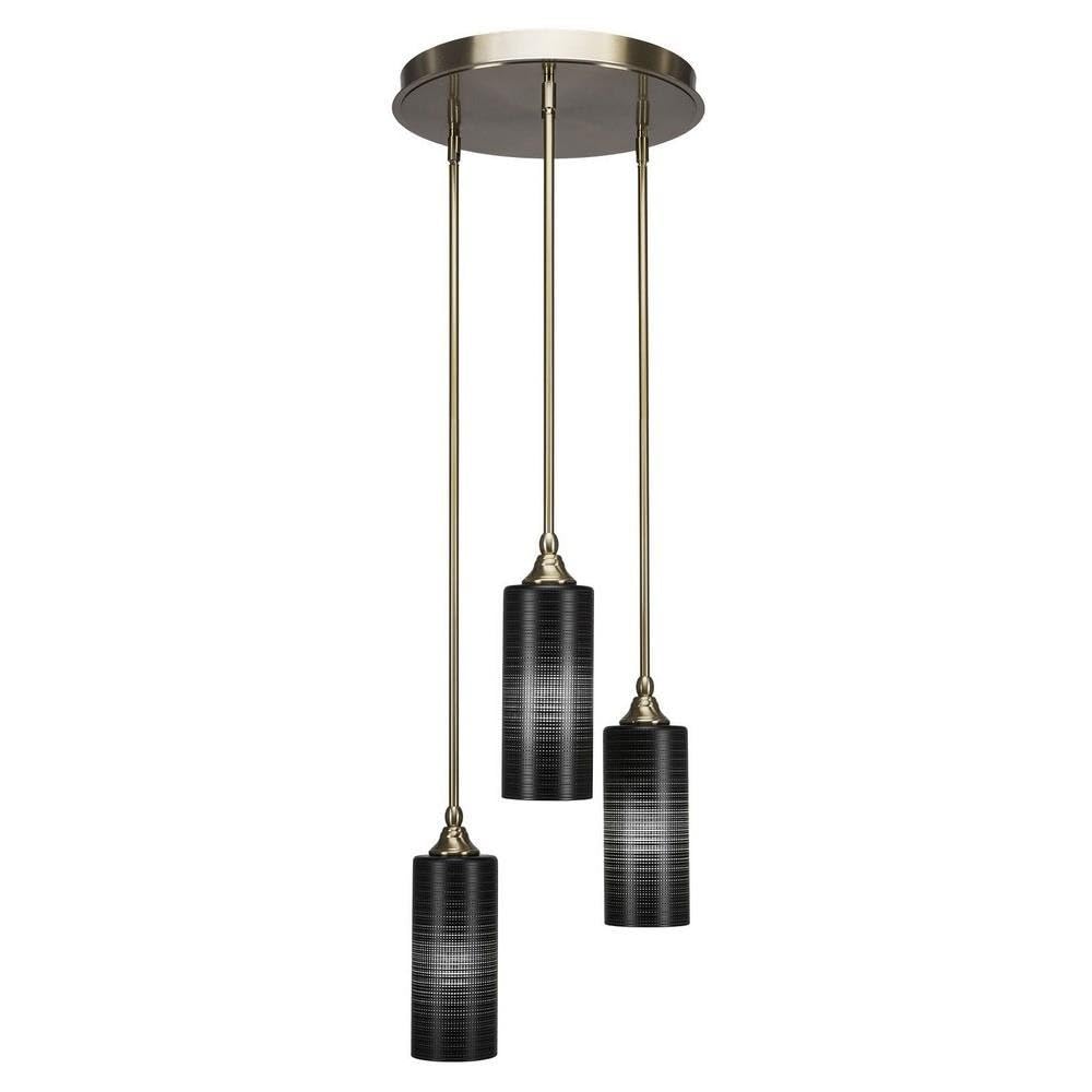 Empire 3 Light Cluster Pendalier In New Age Brass (2143-Nab-4099)