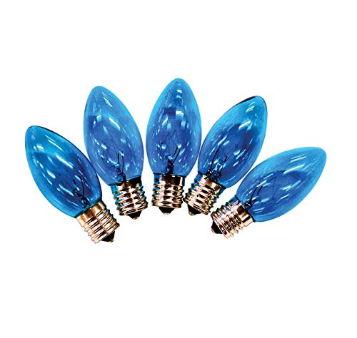 Holiday Bright Lights Bulb Transp C9 Blu 25Pk