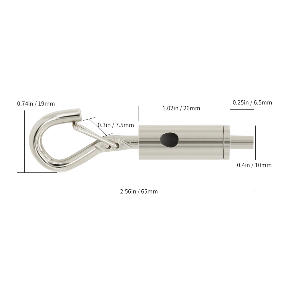 Yql Stainless Steel Turnbuckle Tension For 1/16-3/32 Cable - Pack Of 6 Light Hanging Accessories