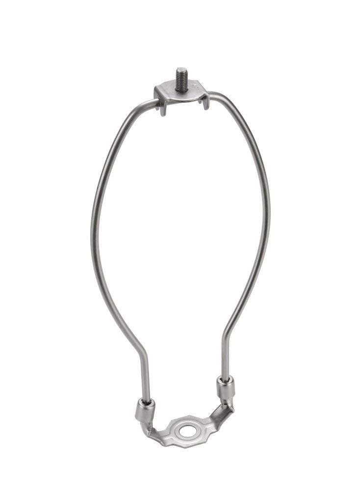Aspen Creative 20009-2 9 Lamp Saddle, 9 1/2 Harp, Satin Nickel