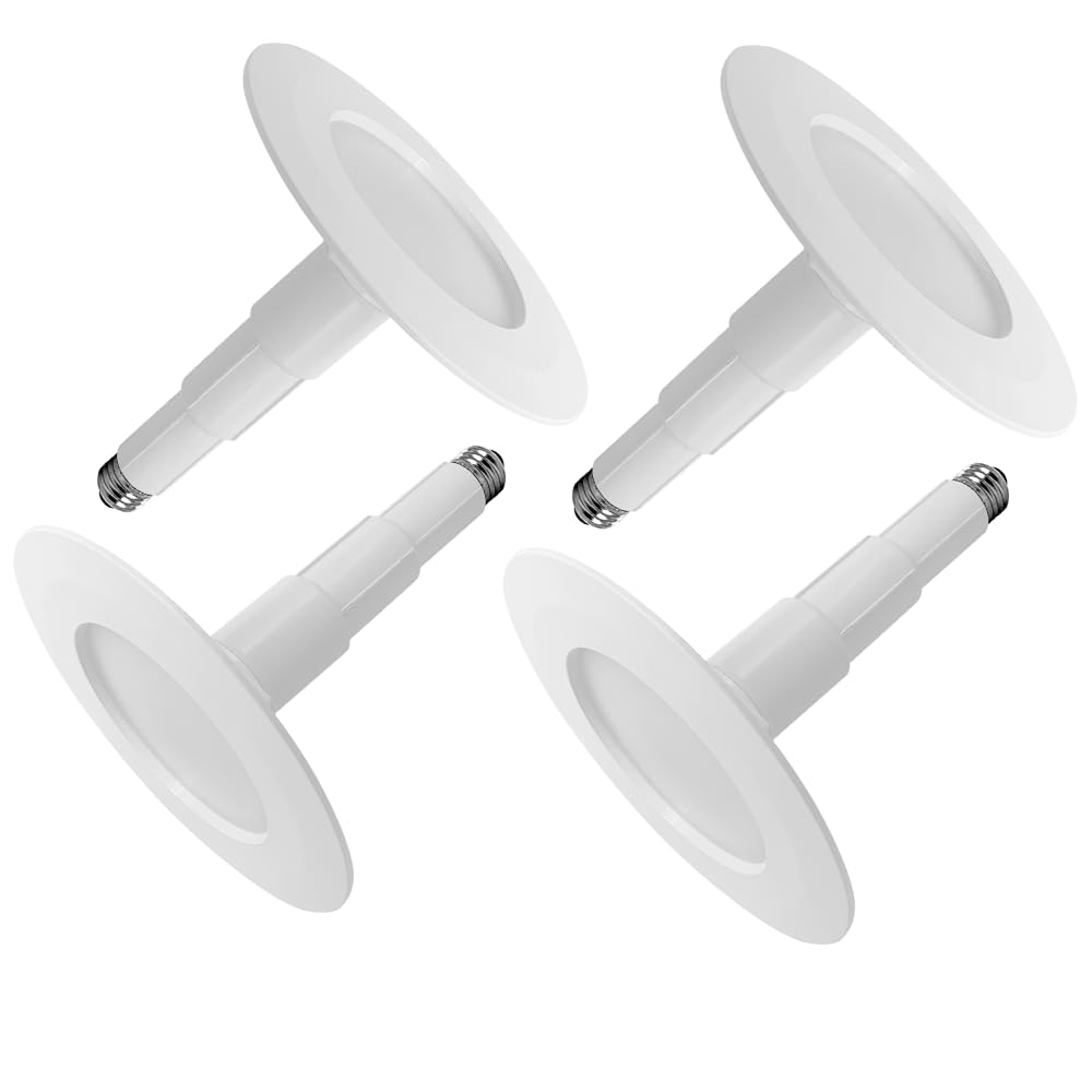Jolux 4-Pack 5/6 LED Can Lights Retrofit Recessed Lighting,12W=60W,2700K SoftWhite,800 Lumens,Dimmable Adjustable Retrofit Downl