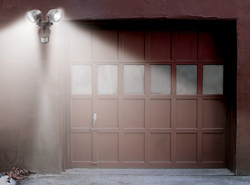 Maxsa 44216 Solar-Powered Dual Head LED Security Light - Dark Bronze