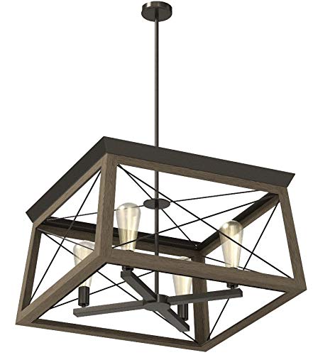 Briarwood Collection 4-Light Coastal Chandelier Light Antique Bronze