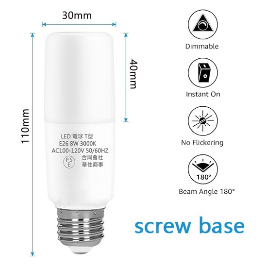 Adzok Lighting E26 Led Warm White 8-Watt (60-Watt Replacement), 810-Lumen Light Bulb With Medium Base, Warm, Pack Of 4