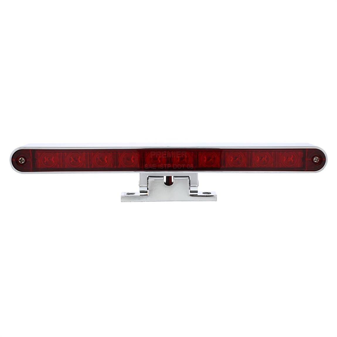 United Pacific 33009 10 Led Dual Function 3Rd Brake Light With Chrome Swivel Pedestal Base - Red Led/Red Lens