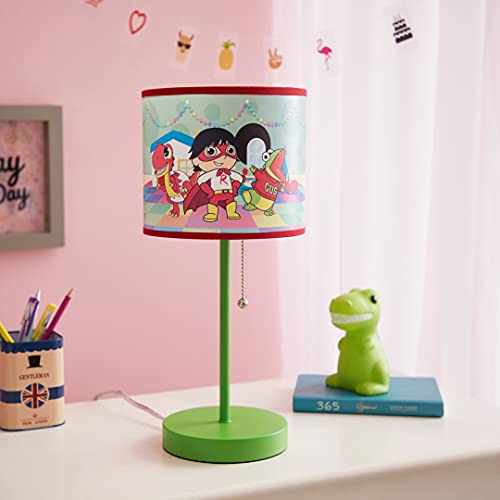 Idea Nuova Ryan'S World Stick Table Kids Lamp With Pull Chain Themed Printed Decorative Shade